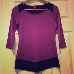Cute purple & navy Merona Tunic